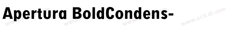 Apertura BoldCondens字体转换